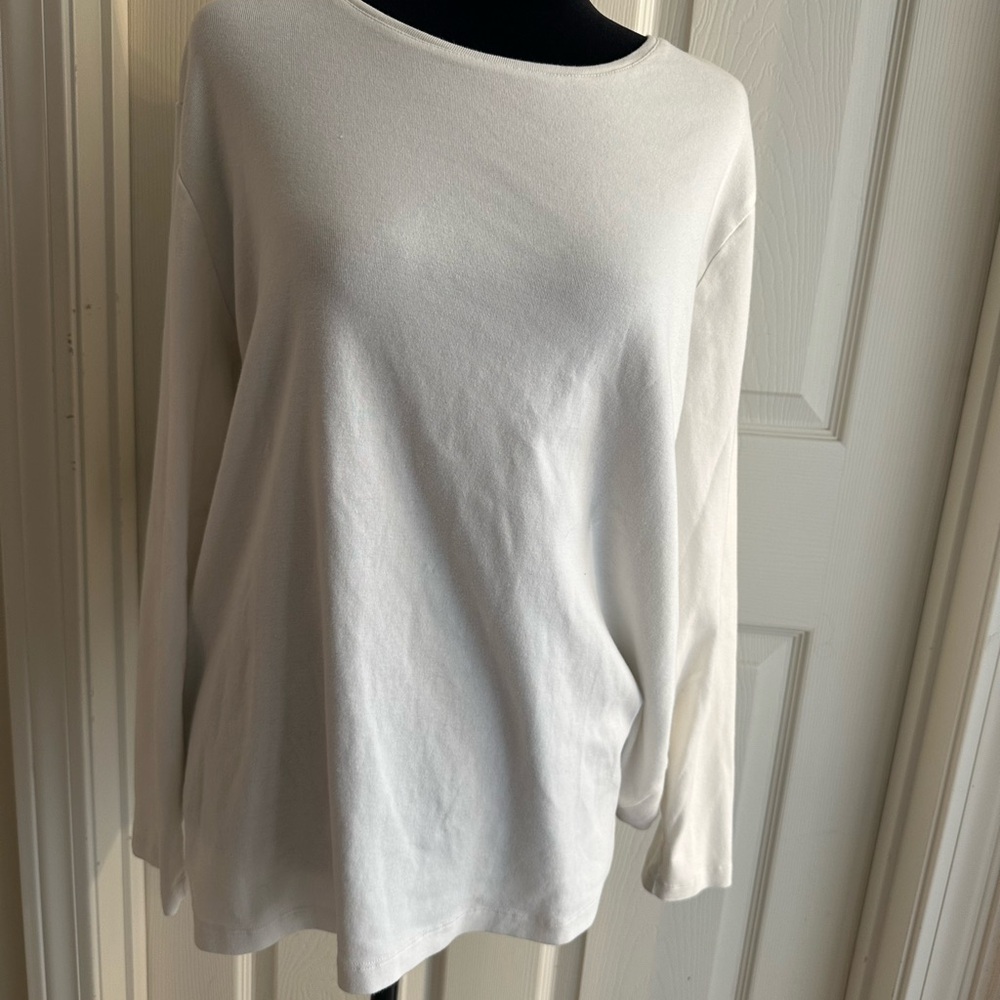 Chico's Elegant White Long Sleeve Top
